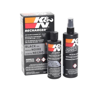 K&N KN Kit d'entretien filtre a air - Nettoyant 355ml Spray + Huile 237ml liquide NOIRE