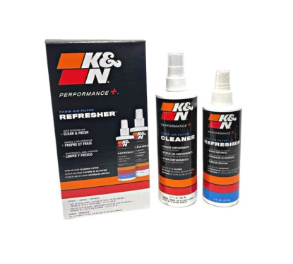 K&N KN Kit d'entretien filtre a air habitacle - Nettoyant 355ml Spray + Huile 237ml PERFORMANCE +
